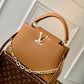 M21798 Capucines MM Taurillon 31cm brown COWHIDE/ REAL LEATHER