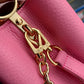 M22375 Capucines MM Taurillon 31.5cm pink COWHIDE/ REAL LEATHER