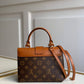 M44654 Locky BB Handbag shoulder bag cross body bags Caramel calfskin Monogram