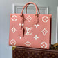 M45595 OnTheGo MM Monogram Empreinte leather pink 35cm