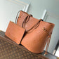 M45684 NEVERFULL MM brown embossed Monogram Empreinte 32cm
