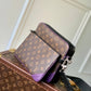M46266 Trio Sac Plat Monogram Macassar 25cm purple