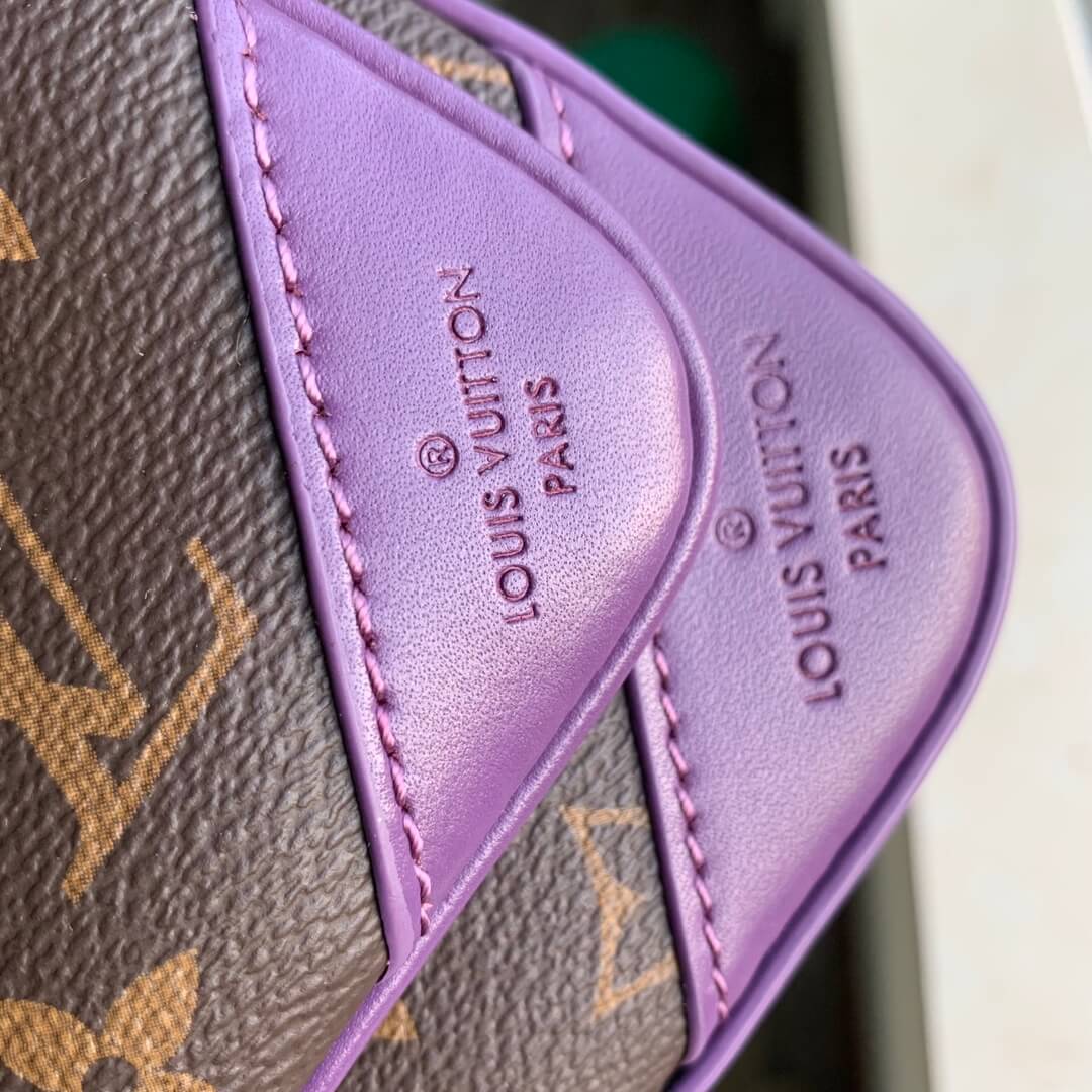 M46266 Trio Sac Plat Monogram Macassar 25cm purple