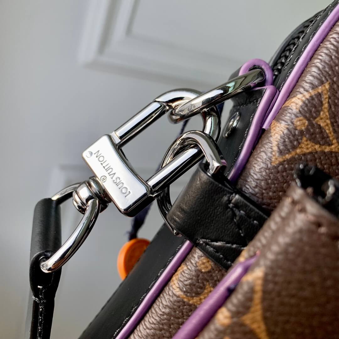 M46266 Trio Sac Plat Monogram Macassar 25cm purple
