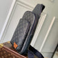 M46344 AVENUE SLING BAG MM Damier Graphite 20cm black