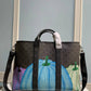 M46434 LU x YK Weekend Tote Monogram Eclipse Reverse 43cm With colorful pumpkin print