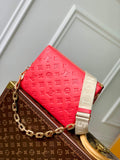 M57790 Coussin Monogram PM 26cm red Female bag All leather