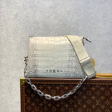 M57791 Coussin PM Vuittamins 26cm White crocodile pattern