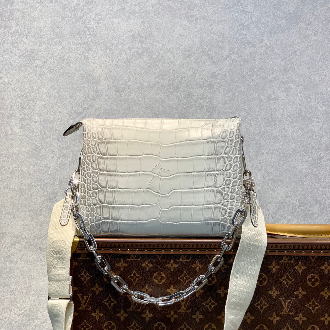M57791 Coussin PM Vuittamins 26cm White crocodile pattern