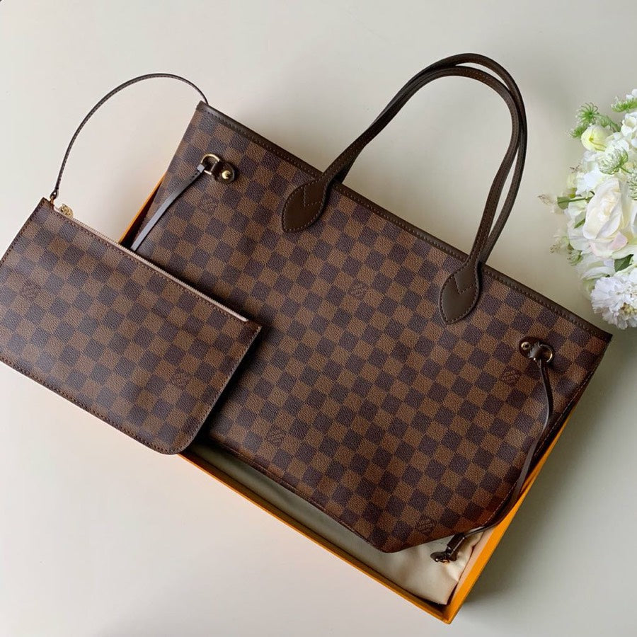 Neverfull N41603 rose ballerine inside MM Damier Azur Bag Damier GHW  d