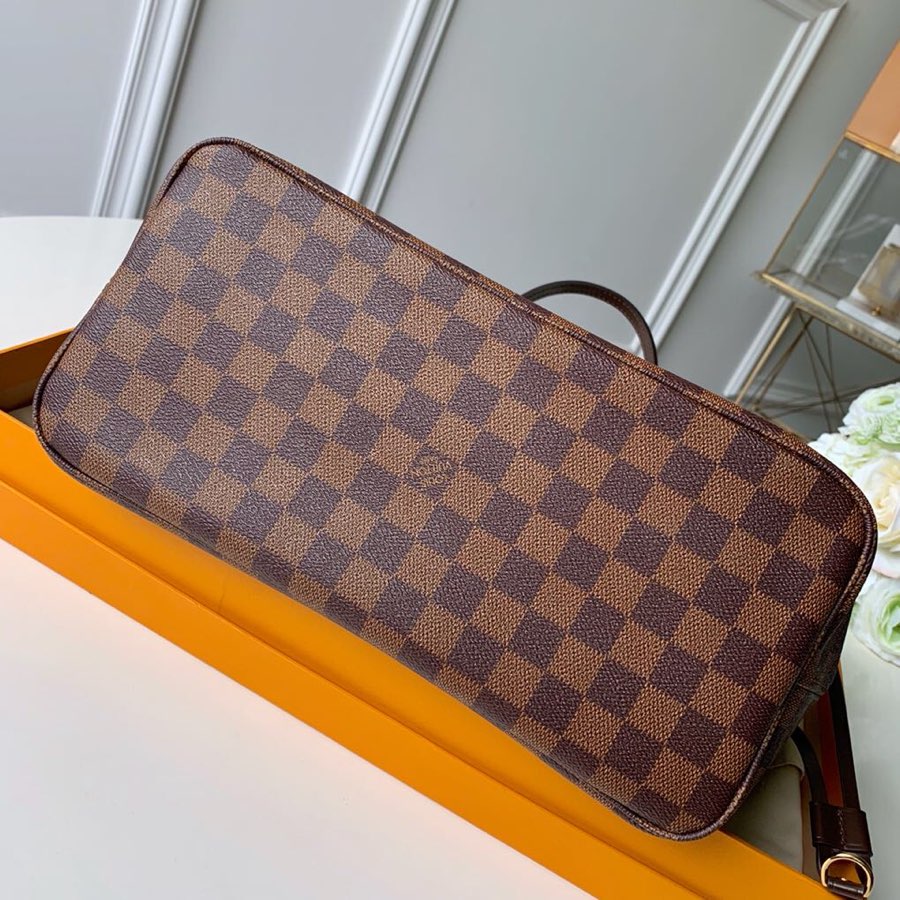 Neverfull N41603 rose ballerine inside MM Damier Azur Bag Damier GHW  d