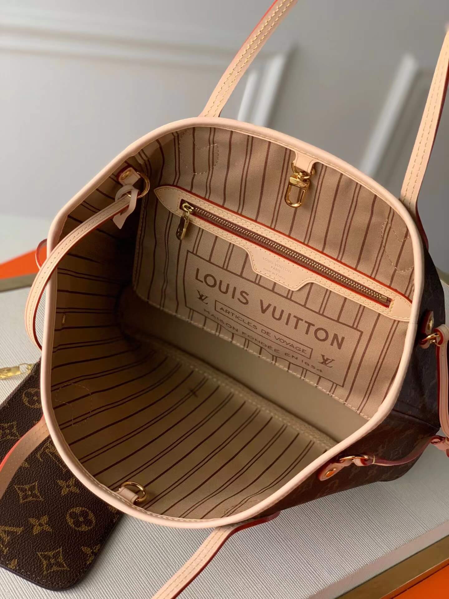 NEVERFULL PM tote bag monogram apricot inside M41245 MY LV HERITAGE