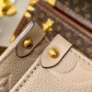 M45660 ONTHEGO PM tote bag Oversized monogrm empreinte leather Apricot