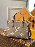 M45659 ONTHEGO PM tote bag monogrm empreinte leather grey
