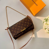 M40717/8 FAVORITE shoulder sling bag cross body bags monogram maroon gold chain