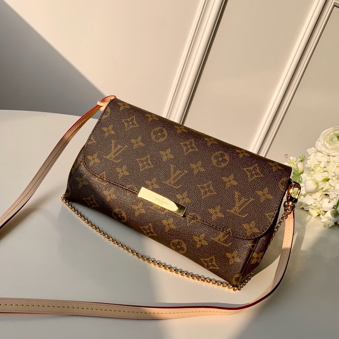 M40717/8 FAVORITE shoulder sling bag cross body bags monogram maroon gold chain