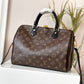 Speedy 30 M48284 Monogram Canvas Real Leather Trim Travel bag