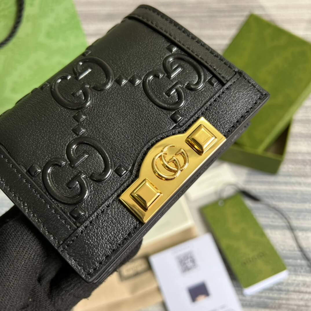GC-676150 wallet black White Leather