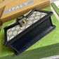 GC696180 shoulder bag blue/pvc?white/pvc?Khaki?brown Leather