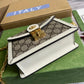 GC696180 shoulder bag blue/pvc?white/pvc?Khaki?brown Leather