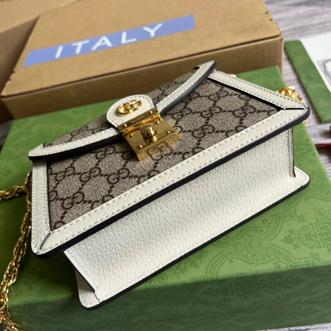 GC696180 shoulder bag blue/pvc?white/pvc?Khaki?brown Leather