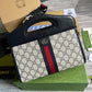 GC693724 shoulder bag blue/pvc?white/pvc?coffee brown/pvc Leather