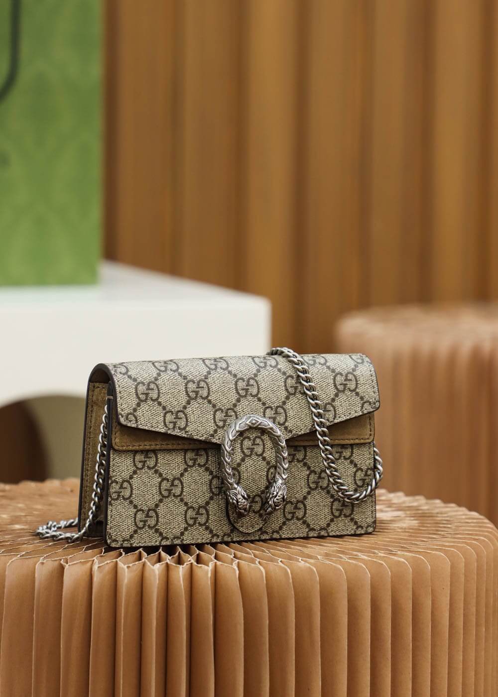 GC476432 shoulder bag Leather grey?black
